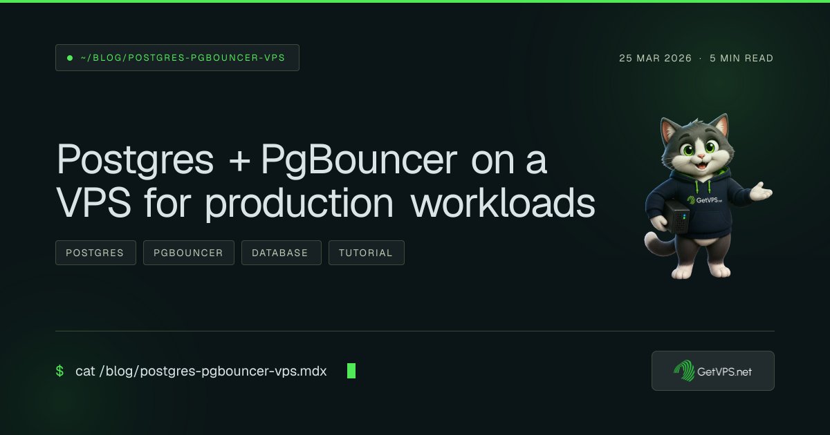 Cover for Postgres + PgBouncer on a VPS for production workloads